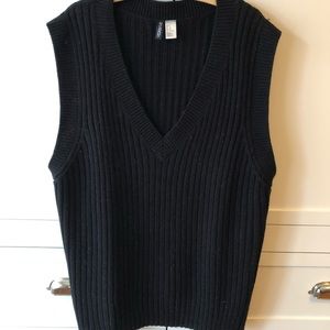 Long black vest H&M